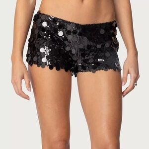 Black Sequin Shorts